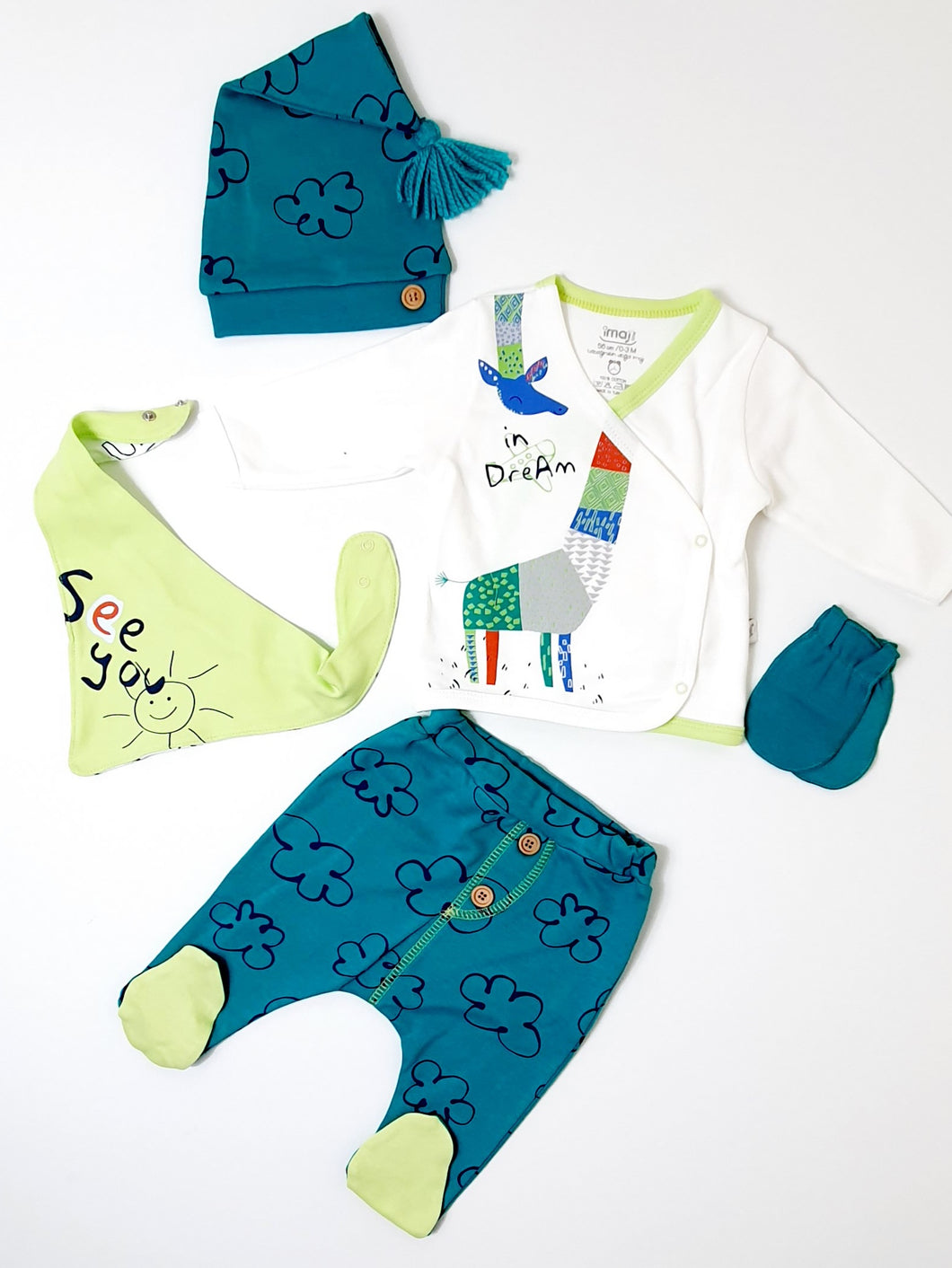 5 Pieces Baby Romper Suit