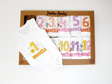 Baby Milestone bodysuits newborn birthday dubai uae