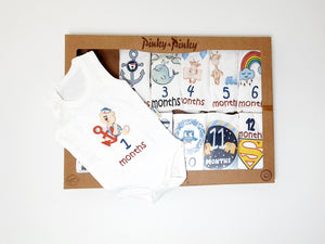Baby Milestone Set ( 12 pieces ) _ sleeveless