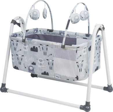 Rocking Cradle -  Cute Sheep - Gray