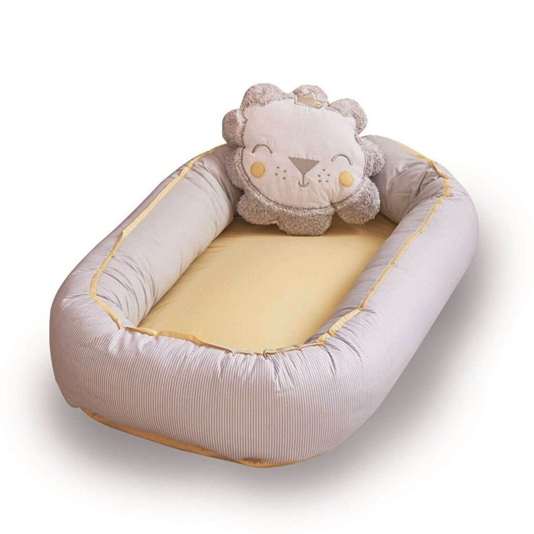 Lion Baby Nest with Pillow - Yellow