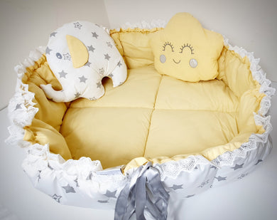 Round Baby Nest with two Pillows