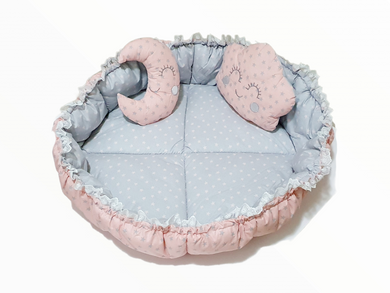 Round Baby Nest with two Pillows