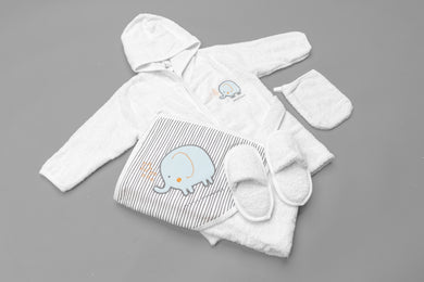 Baby Bathrobe Set 4 Pieces