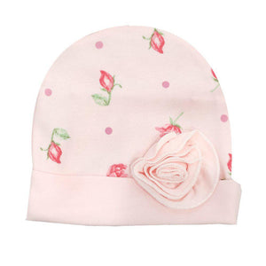 White top with pink trouser (Flowers Pattern) and hat